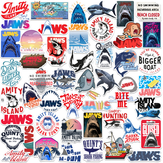 Jaws Vinyl Stickers 50-Pack