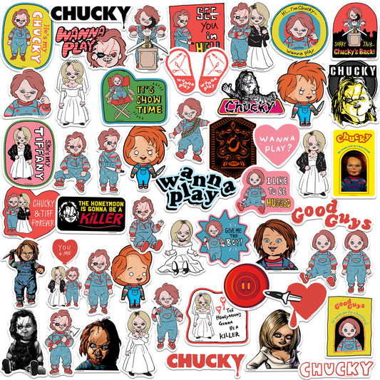 Chucky Vinyl Stickers 50-Pack