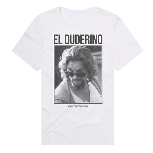 The Big Lebowski El Duderino Adult Unisex T Shirt White