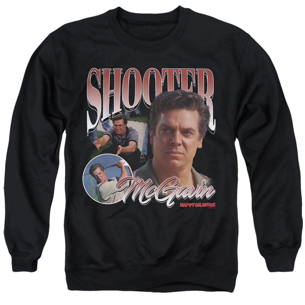 Happy Gilmore Shooter Tribute Adult Crewneck Sweatshirt Black