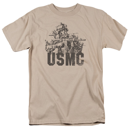 U.S Marines USMC Statue Adult Unisex T Shirt Sand