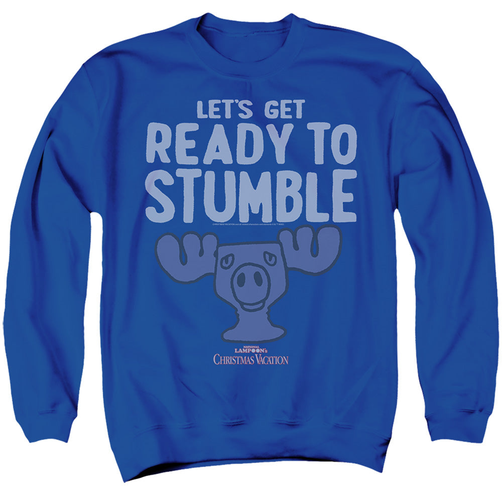 Ready to Stumble Elf Adult Crewneck Sweatshirt Blue