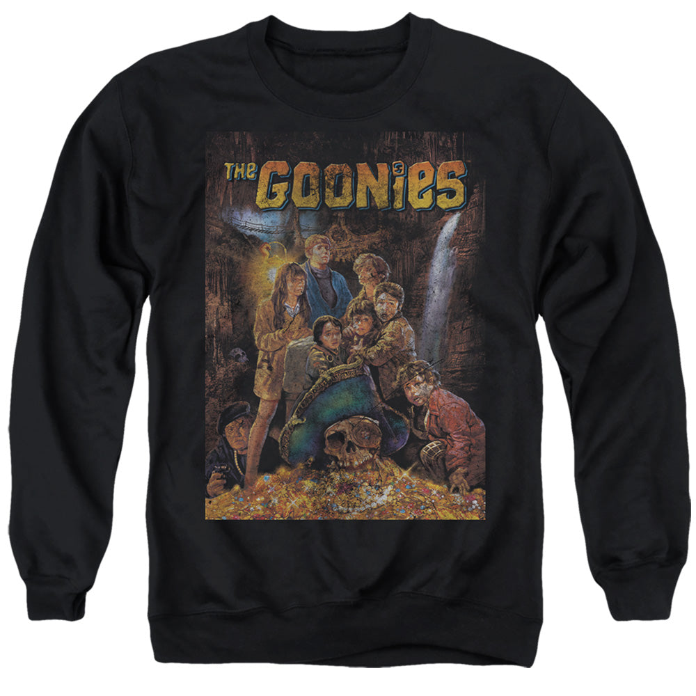 Goonies Poster Art Crewneck Sweatshirt Black