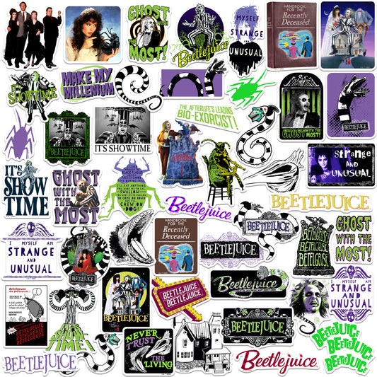 Beetlejuice Vinyl Stickers 50-Pack