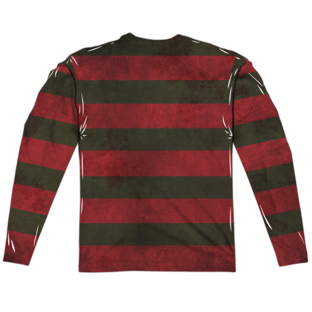 Nightmare on Elm Street Freddy Long Sleeve Double-Sided Sublimated Costume Adult T Shirt