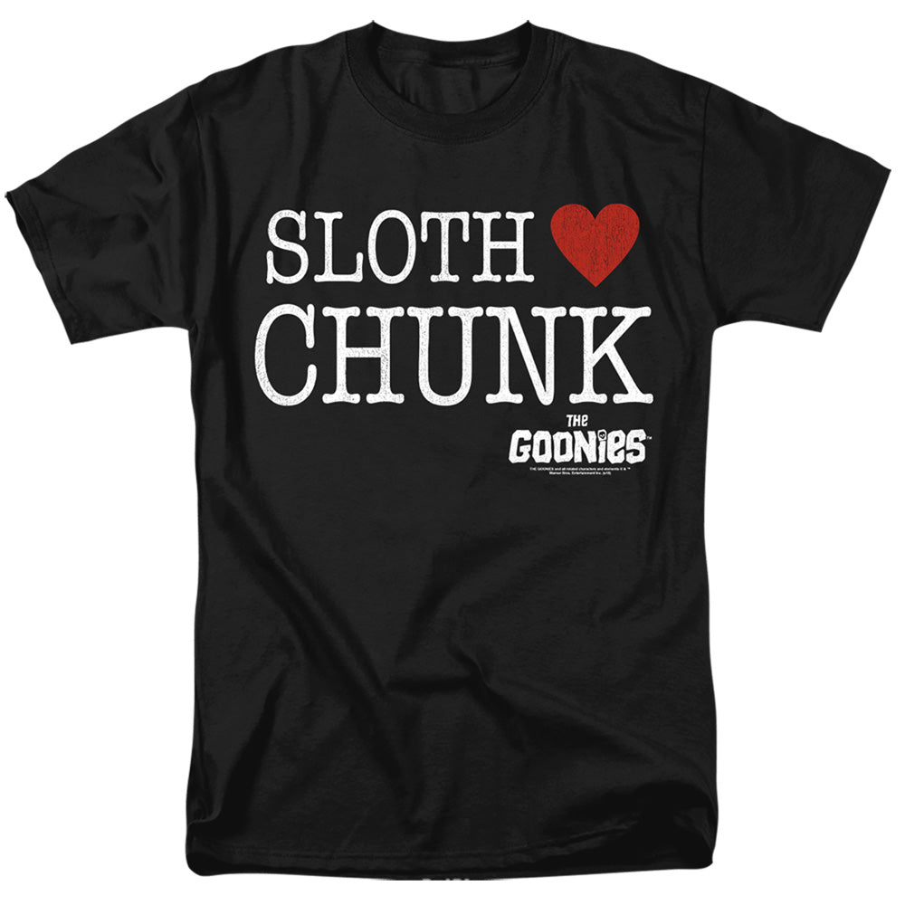 Sloth Heart Chunk Goonies Adult Unisex T Shirt Black
