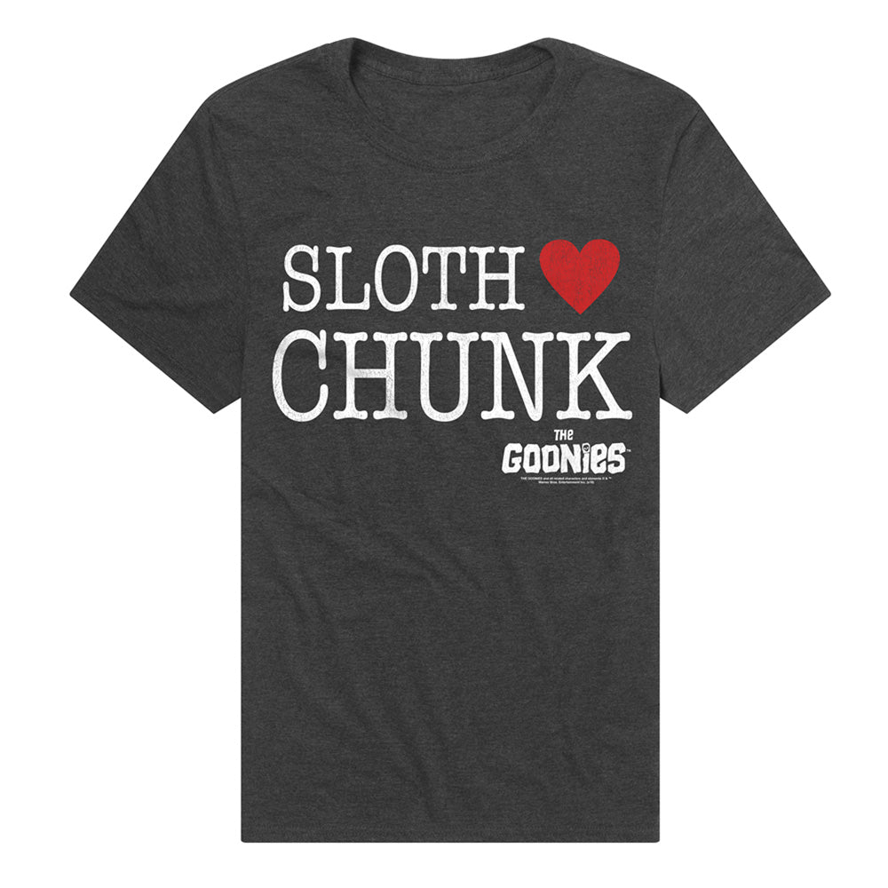 Sloth Heart Chunk Goonies Adult Unisex T Shirt Black