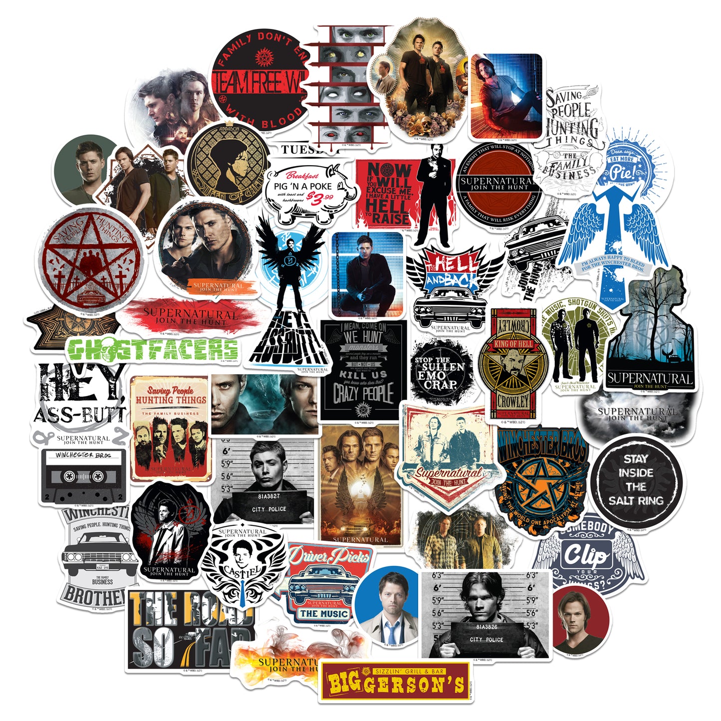 Supernatural Vinyl Stickers 50-Pack