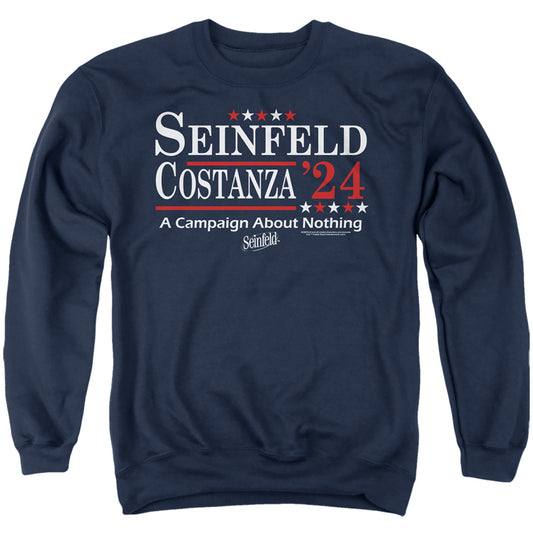 Classic Seinfeld Election Unisex Adult Crewneck Sweatshirt Navy