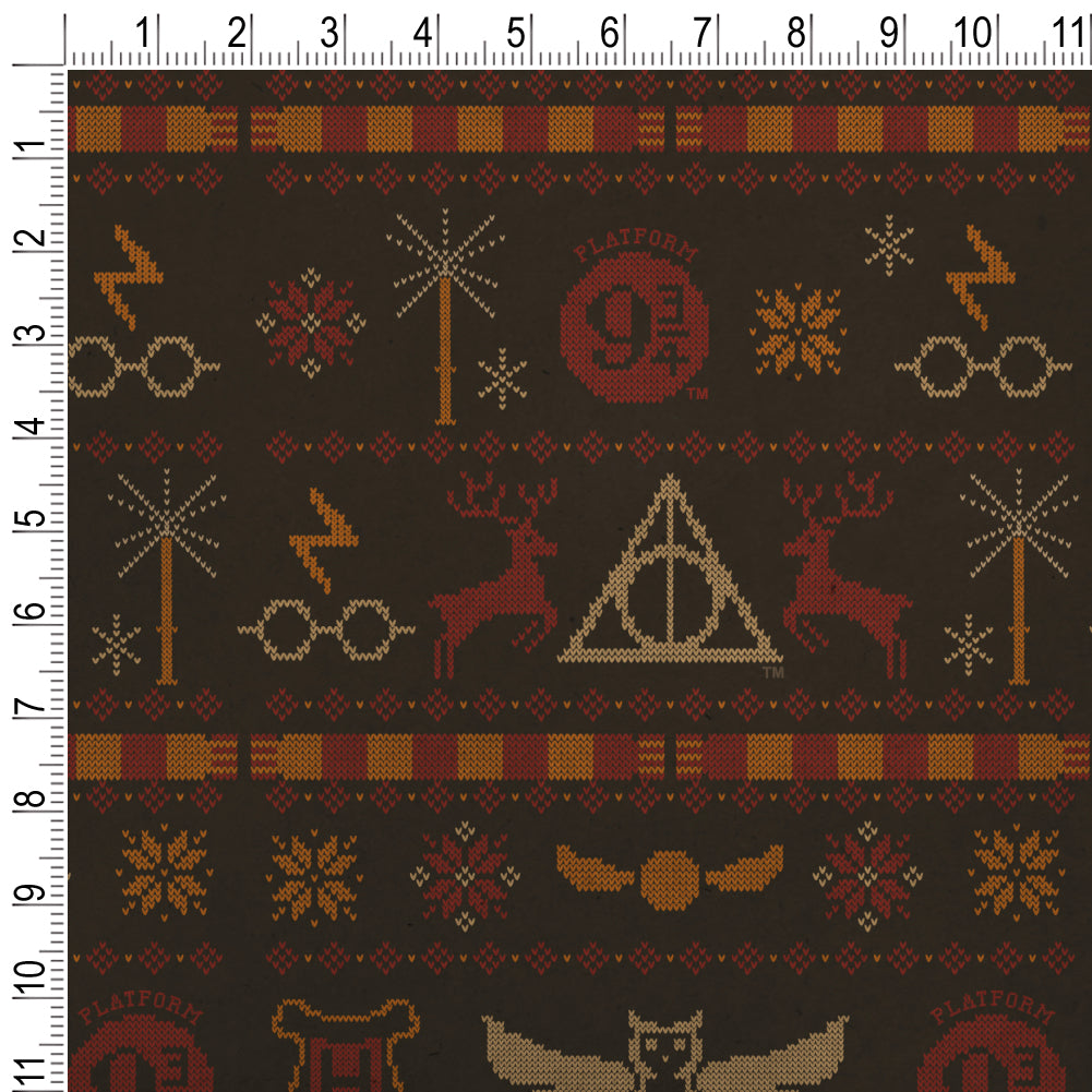 Harry Potter Sweater Pattern Premium Kraft Roll Gift Wrap Wrapping Paper