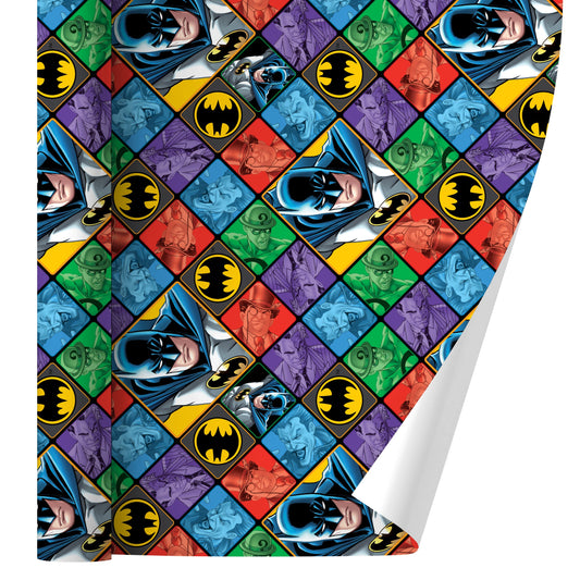 Batman and Villains Pattern Gift Wrap Wrapping Paper Rolls 30" x 72"